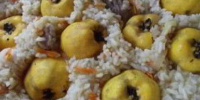 Шаг 4: плова с айвой