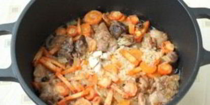 Шаг 4: плова с кроликом