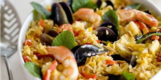 Рецепт плова с морепродуктами в мультиварке