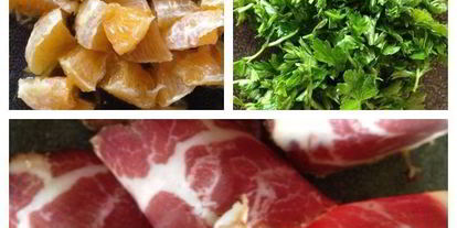 Шаг 4: плов с сухофруктами, апельсинами и копченой корейкой