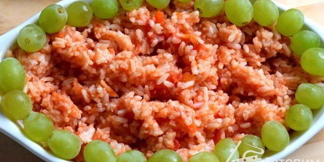 Рецепт плова с томатом и виноградом