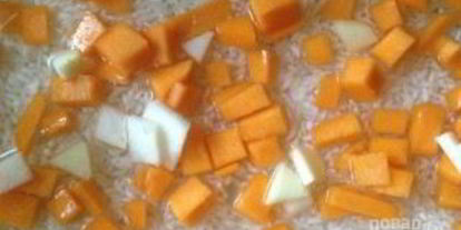 Шаг 3: плова с тыквой и изюмом