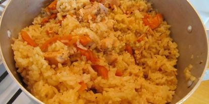 Шаг 23: плова в кастрюле с курицей