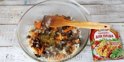 Шаг 8: постного плова из гречки с опятами