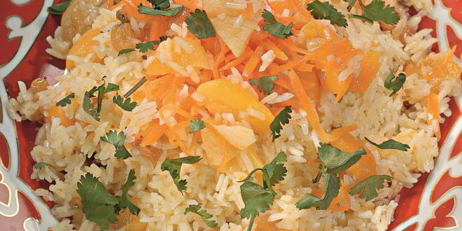 Рецепт Сладкого плова с изюмом и курагой