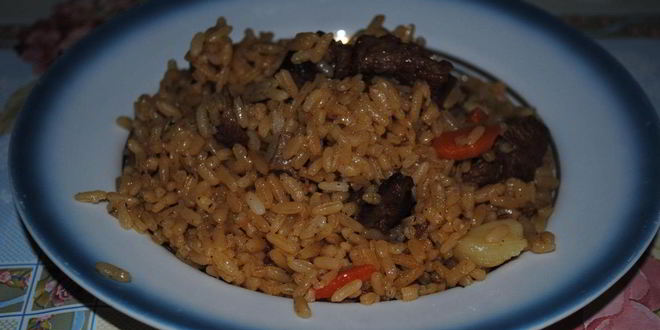 Рецепт сытного плова с говядиной