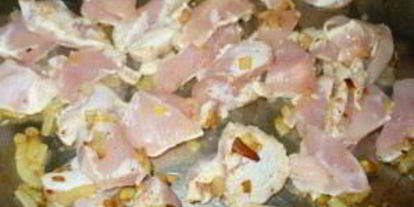 Шаг 1: фрикасе из курицы с сыром