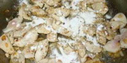 Шаг 2: фрикасе из курицы с сыром