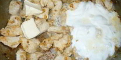 Шаг 3: фрикасе из курицы с сыром