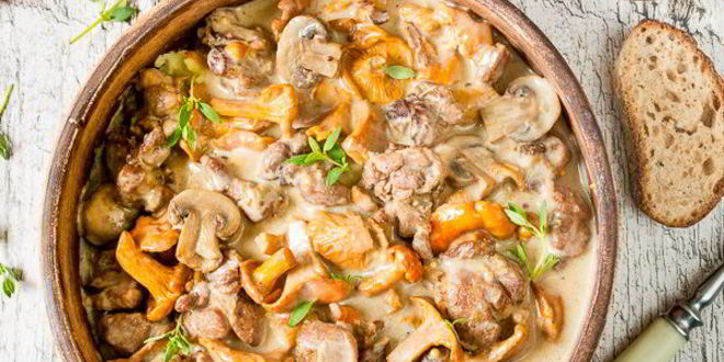 Рецепт грибного рагу с уткой