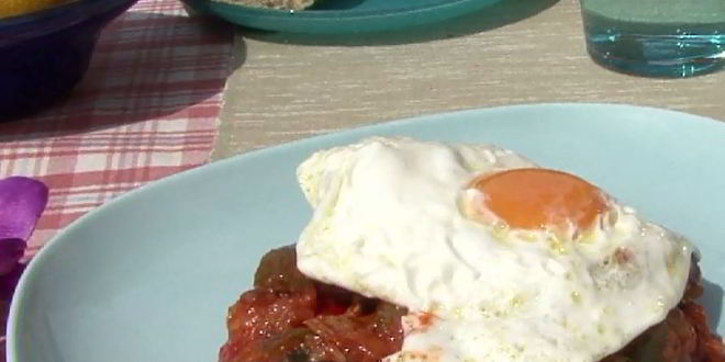 Рецепт испанского овощного рагу с яйцом