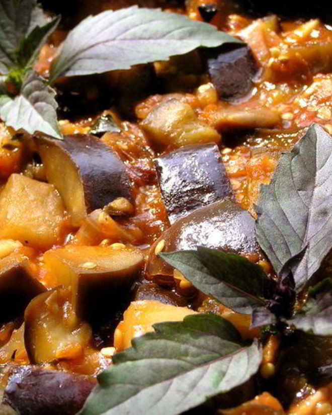 Рецепт капонаты с базиликом