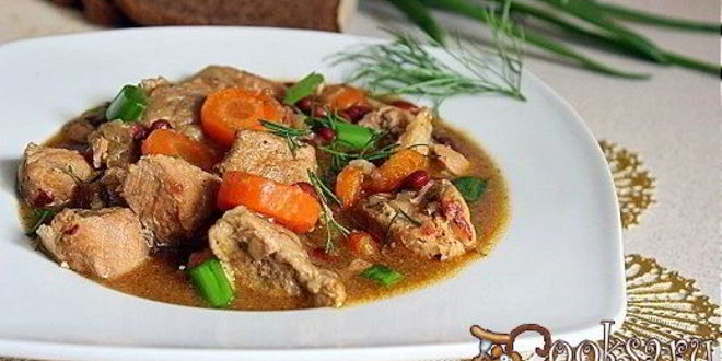 Рецепт мясного рагу с фасолью