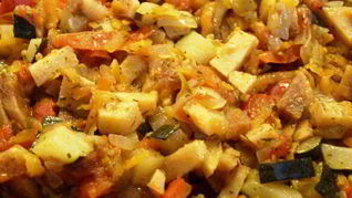 Рецепт Овощного рагу с айвой