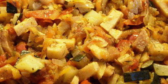 Рецепт овощного рагу с айвой