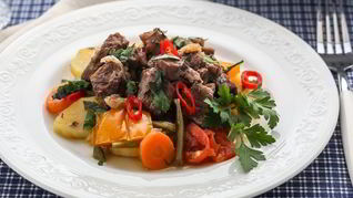 Рецепт Овощного рагу с бараниной