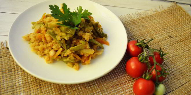 Рецепт овощного рагу с чечевицей