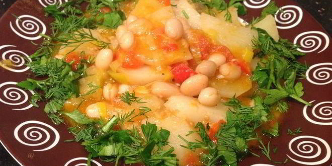 Рецепт овощного рагу с фасолью