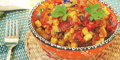 Шаг 8: овощного рагу с грибами