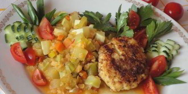 Рецепт Овощного рагу с красной чечевицей