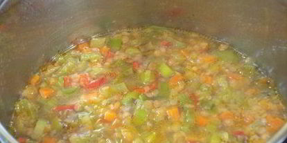 Шаг 1: овощного рагу с красной чечевицей