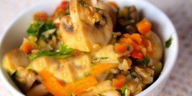 Рецепт Овощного рагу с шампиньонами