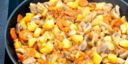 Шаг 2: овощного рагу с шампиньонами