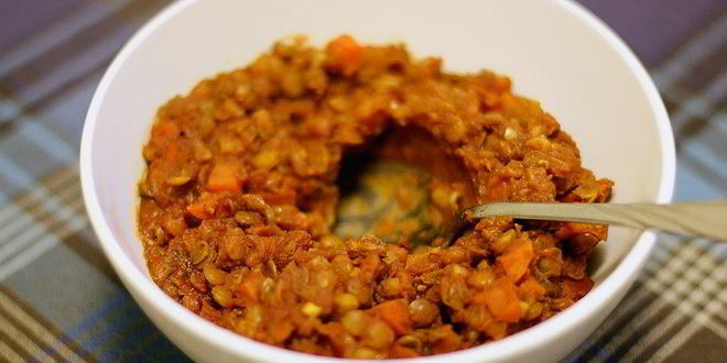 Рецепт рагу из чечевицы и томатов