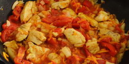 Шаг 2: рагу из курицы с фасолью