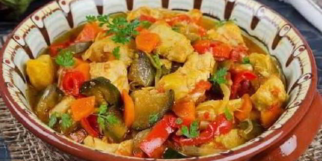 Рецепт Рагу из курицы с овощами