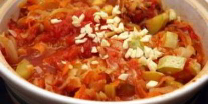 Шаг 5: рагу из патиссонов и кабачков