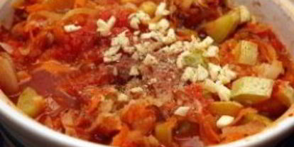 Шаг 6: рагу из патиссонов и кабачков