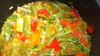 Рецепт Рагу из свежей зеленой фасоли