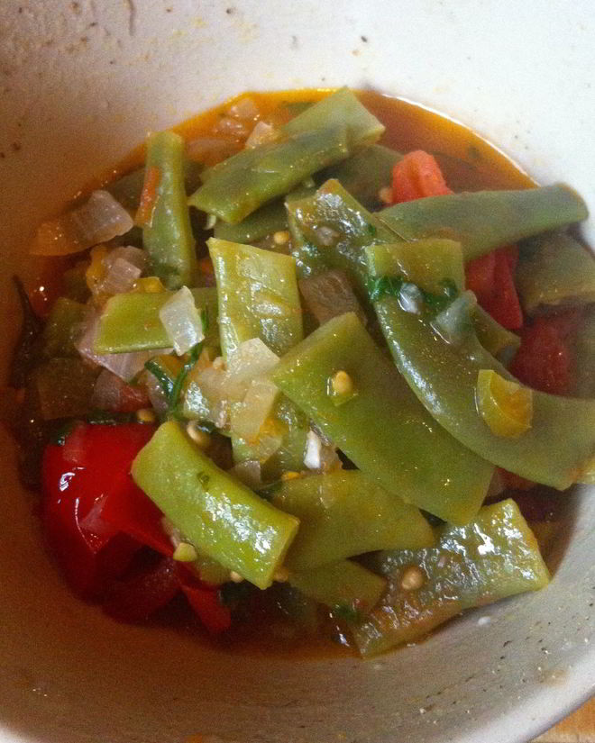 Рецепт рагу из свежей зеленой фасоли