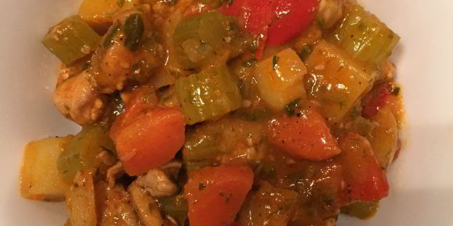 Рецепт рагу с курицей и овощами