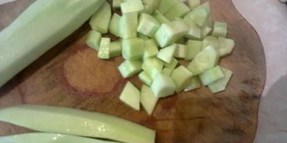 Шаг 1: рагу с огурцом