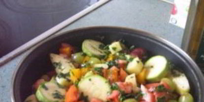 Шаг 3: рататуя с картошкой