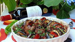 Рецепт Запеченных овощей Рататуй с острой телятиной