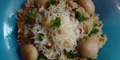 Шаг 5: итальянского ризотто с маринованными грибами и сыром джюгас