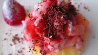 Рецепт Клубнично-яблочного ризотто с ананасом