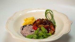 Рецепт Пряной индейки с виноградным ризотто