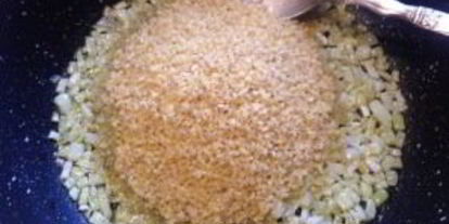 Шаг 2: ризотто из булгура с рукколой