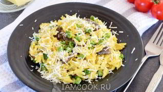 Рецепт Ризотто из пасты орзо с грибами и горошком
