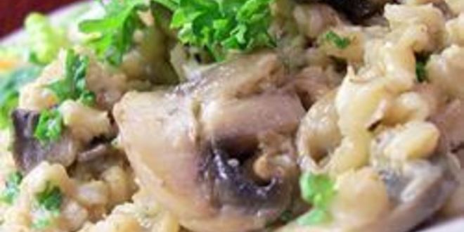 Рецепт ризотто из перловки с грибами