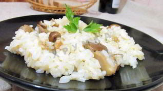 Рецепт Ризотто с белыми грибами со сливками