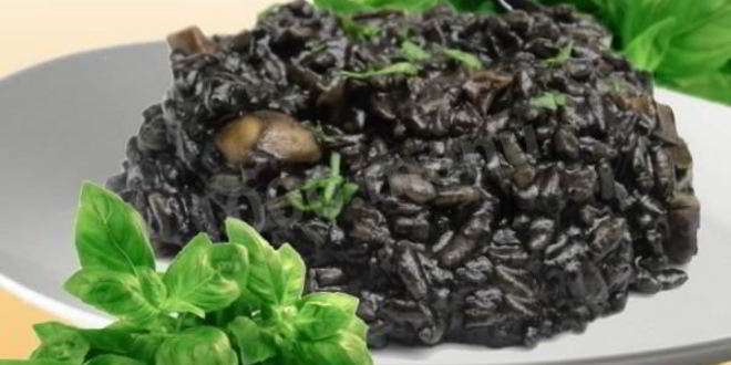 Рецепт ризотто с чернилами каракатицы