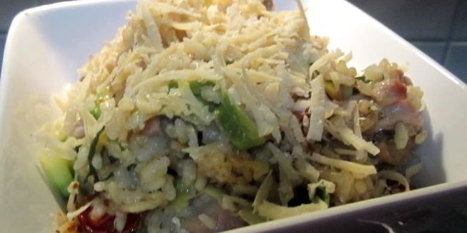 Рецепт ризотто с кабачками и курицей