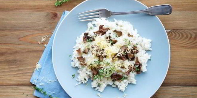 Рецепт ризотто с копченой грудинкой