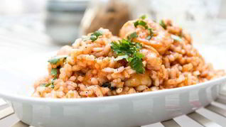 Рецепт Ризотто с креветками и сыром фета