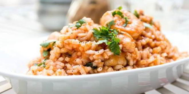 Рецепт ризотто с креветками и сыром фета